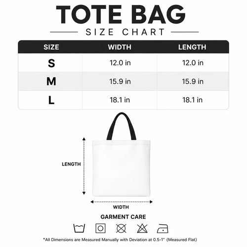 Arizona Undead Mascot Tote Bag - Size Chart